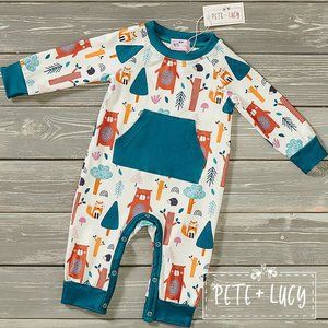 Trees and Dots Boys Romper